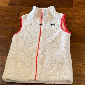pink sherpa vest